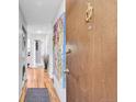 Bright entryway with wood floors, laundry closet, and artwork at 3240 Iris Ave # G201, Boulder, CO 80301