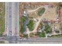 Overhead view of property highlighting its large lot and surrounding areas at 11960 Quebec St, Brighton, CO 80602