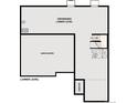 Lower level unfinished floor plan with an area for a future bathroom at 1756 Morgan Dr, Erie, CO 80516