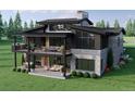 Stunning two-story home with expansive windows and a large deck at 6194 Oxford Peak Ln, Castle Rock, CO 80108