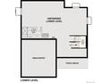 Lower level unfinished floor plan with a future rough-in bath at 1397 Brookfield Pl, Erie, CO 80026