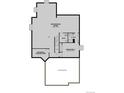 Lower level floor plan with recreation room, bedroom, and unfinished storage at 1372 Zenith Heights Ct, Erie, CO 80516