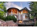 Luxury home with stone facade and charming outdoor lighting at 3015 3Rd St, Boulder, CO 80304