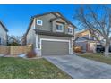 Two-story home with attached garage and landscaping at 11203 Keota St, Parker, CO 80134