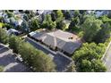 Aerial view of a single-story building with playground and parking lot at 461 Tyler Ave, Louisville, CO 80027