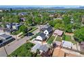 Aerial view showing the home's location and surrounding area at 2200 Newton St, Denver, CO 80211