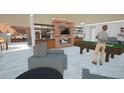 Spacious game room with a pool table and comfortable seating at 755 S Jackson St, Denver, CO 80209