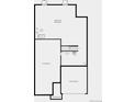 Basement floor plan showing unfinished and unexcavated spaces at 16514 W 93Rd Way, Arvada, CO 80007