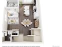 Open floor plan with kitchen, dining, and living areas at 11940 Soprano Trl, Lone Tree, CO 80134
