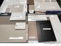 Image showcases kitchen and bathroom design selections, including flooring, tile, and cabinetry at 358 Promenade Dr, Superior, CO 80027