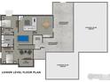 Lower level floor plan, 2 bedrooms, 1 bath, rec room at 1361 Art Dr, Berthoud, CO 80513