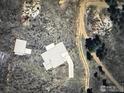 Aerial view of two-home site and driveway at 6319 Sunshine Canyon Dr, Boulder, CO 80302