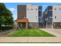 Modern townhouses with attached garages and front yard at 3425 W 16Th Ave, Denver, CO 80204