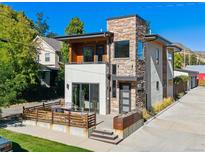 Modern house exterior with stone and wood accents at 751 Cheyenne St, Golden, CO 80401