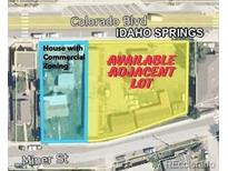 Aerial view of commercial lot and adjacent property at 2752 Miner St, Idaho Springs, CO 80452