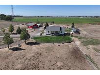 Aerial view of house and surrounding land at 10691 County Road 23, Fort Lupton, CO 80621