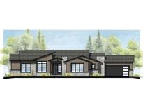 Exterior rendering of a modern craftsman style home at Lot 3 Silverheels Dr, Larkspur, CO 80118
