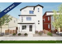 To-be-built two story home with modern farmhouse exterior and landscaping at , Commerce City, CO 80022