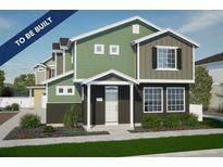 Two story green and brown house to be built at , Aurora, CO 80019