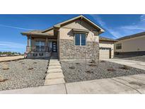 Charming Ranch home with stone and siding exterior, two-car garage at 492 Agoseris Way, Castle Rock, CO 80104