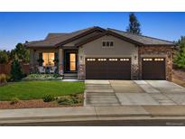 Beautiful ranch home with 2-car garage and landscaped yard at 7144 Galaxy Ct, Castle Rock, CO 80108