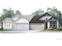 Modern home exterior with two-car garage and stone accents at 8277 S Quail St, Littleton, CO 80127