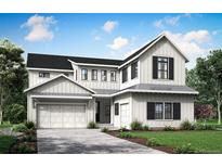 Two-story farmhouse with gray roof, white siding, and black shutters at 148 State St, Erie, CO 80516