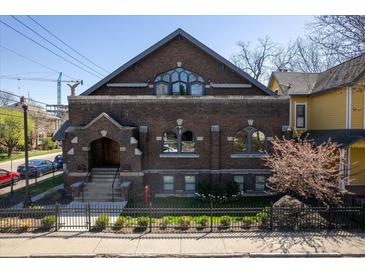 Brick house with unique architectural details at 749 N Park Ave # A, Indianapolis, IN 46202