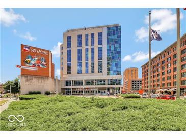 Modern building exterior with city views at 1 Virginia Ave # 703, Indianapolis, IN 46204