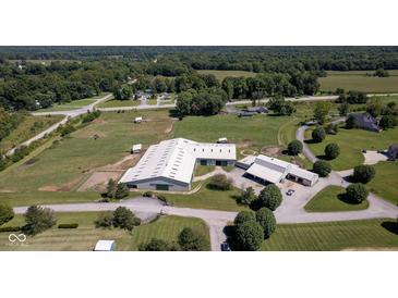 Aerial view of the property and surrounding landscape at 9407 N Whitney Way, Monrovia, IN 46157