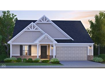 Craftsman style home with neutral siding and two-car garage at 11802 Adair Pl, Indianapolis, IN 46229