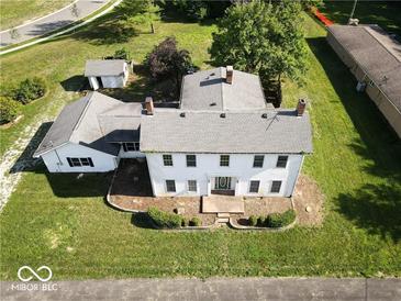 Aerial view of a large house and surrounding yard at 4026 W 141St St, Carmel, IN 46074