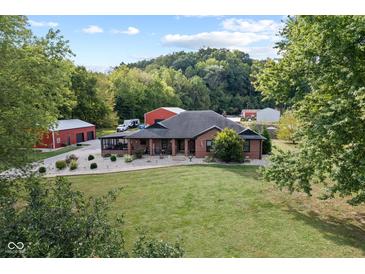Ranch home with detached barn and large backyard at 4525 S Deck Rd, Gosport, IN 47433