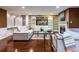 Finished basement includes a built-in bar and fireplace at 2569 Dawn Ridge Dr, Carmel, IN 46074