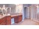 Large bathroom boasts double vanity and walk-in shower at 2569 Dawn Ridge Dr, Carmel, IN 46074