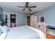 Spacious bedroom with ceiling fan and walk-in closet at 2569 Dawn Ridge Dr, Carmel, IN 46074
