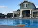 Community pool with lounge chairs and a lifeguard station at 2569 Dawn Ridge Dr, Carmel, IN 46074
