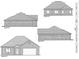 House plans showing front, side, and rear elevations at 5491 E Shae Lake Dr, Mooresville, IN 46158