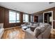Spacious living room with hardwood floors and large windows at 1 Virginia Ave # 606, Indianapolis, IN 46204