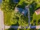 Ranch house with large yard, seen from above at 2129 Woodcrest Rd, Indianapolis, IN 46227