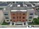 Aerial view of new townhouses with private rooftop decks at 98 E Wayne St # D, Franklin, IN 46131