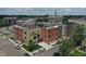 Aerial view of townhouses, showcasing modern design and landscaping at 98 E Wayne St # D, Franklin, IN 46131