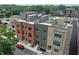 Aerial view of new townhome development with private rooftop decks at 98 E Wayne St # D, Franklin, IN 46131