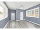 Spacious living room with gray walls and wood flooring at 1136 W 35Th St, Indianapolis, IN 46208