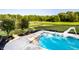 Aerial view of the property showcasing pool and grounds at 7607 Banta Woods Dr, Bargersville, IN 46106