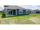 Spacious backyard with a patio and a newly constructed home at 1448 Buttercup Ln, Shelbyville, IN 46176