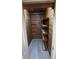 Cedar closet with shelving and hanging rod at 213 E Broadway St, Alexandria, IN 46001