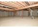Partially finished basement with framed walls and HVAC system at 2749 Stones Bay Dr, Greenwood, IN 46143