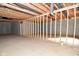 Unfinished basement with exposed framing and utilities at 2749 Stones Bay Dr, Greenwood, IN 46143