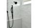 Elegant shower with marble tile and a rainfall shower head at 2749 Stones Bay Dr, Greenwood, IN 46143